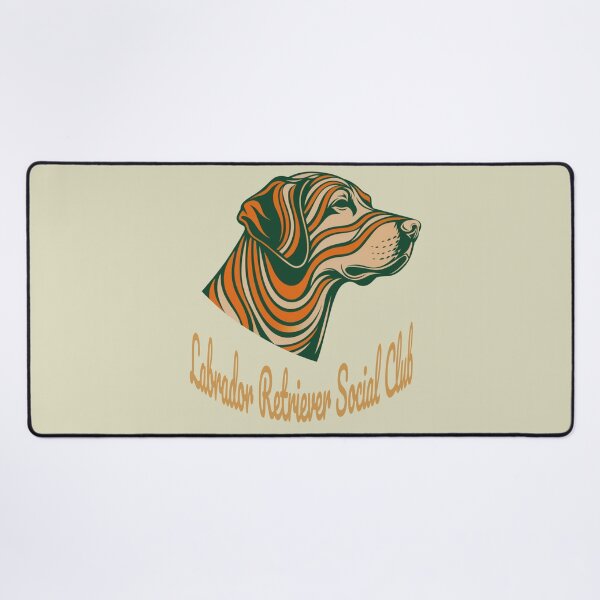 Item preview, Labrador Retriever Social Club Vintage Badge (orange lettering) designed and sold by Kinship-Pets.