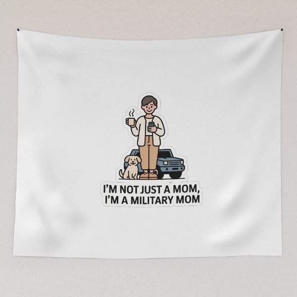 Item preview, Military Mom with Coffee and Dog designed and sold by NiftyWrx.