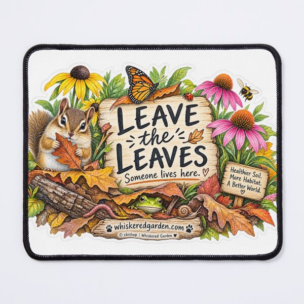 Item preview, Leave the Leaves | Someone Lives Here Wildlife Habitat designed and sold by Whiskered Garden Studio.