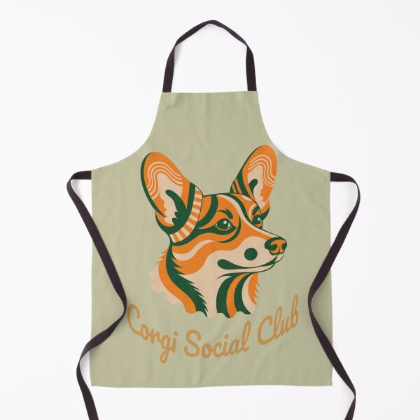 Item preview, Corgi Social Club Vintage Badge (orange lettering) designed and sold by Kinship-Pets.