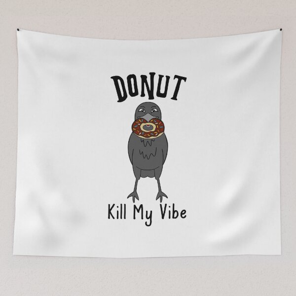 Aperçu de l'œuvre Donut Kill My Vibe Black Crow créée et vendue par Sartoris Art.