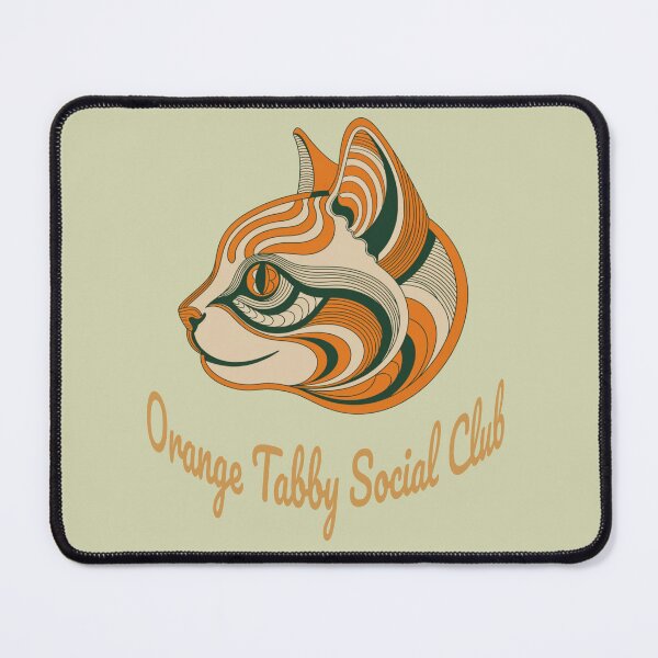 Item preview, Orange Tabby Social Club Vintage Badge (orange lettering) designed and sold by Kinship-Pets.
