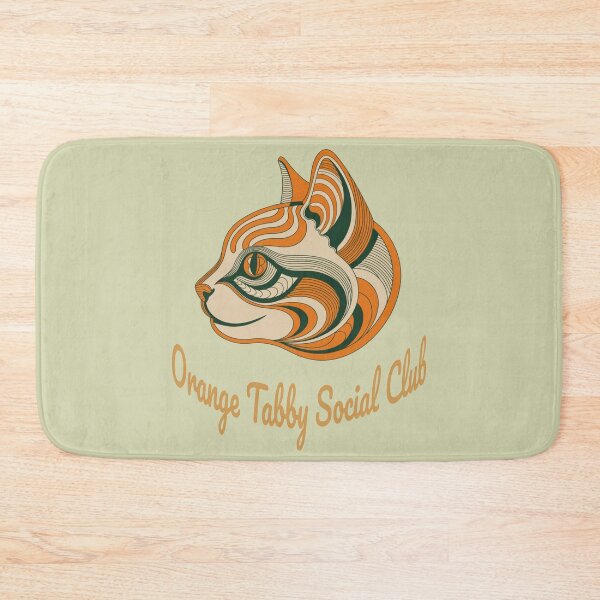 Item preview, Orange Tabby Social Club Vintage Badge (orange lettering) designed and sold by Kinship-Pets.