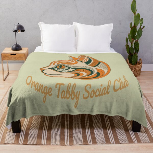 Item preview, Orange Tabby Social Club Vintage Badge (orange lettering) designed and sold by Kinship-Pets.