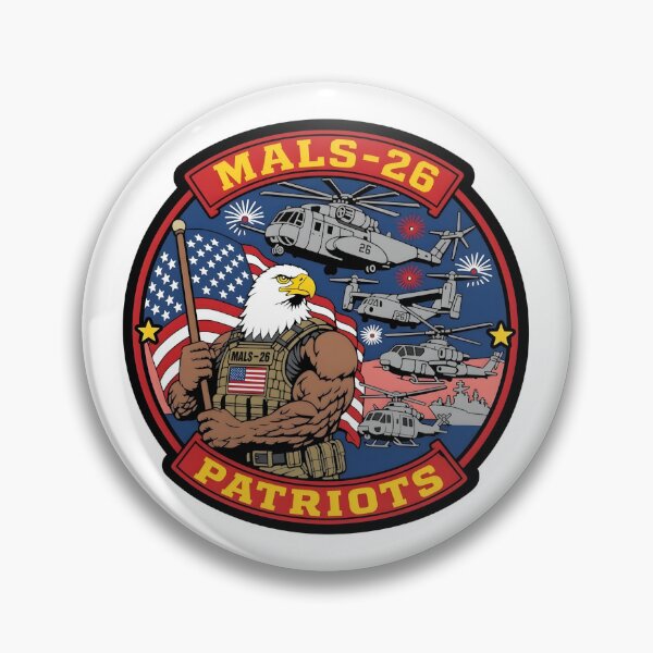 Artikelvorschau, US Marine Corps MALS-26 „Patriots“ Aviation Support Patch entworfen und verkauft von CharlieDesings.