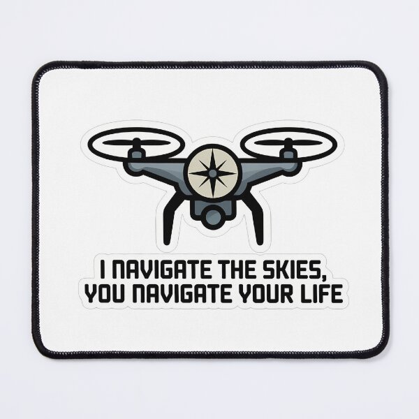 Item preview, Drone Pilot Compass Silhouette designed and sold by NiftyWrx.
