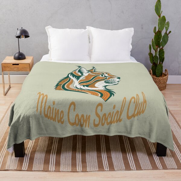 Item preview, Maine Coon Social Club Vintage Badge (orange lettering) designed and sold by Kinship-Pets.