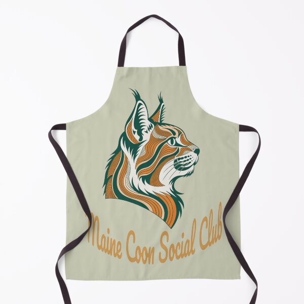 Item preview, Maine Coon Social Club Vintage Badge (orange lettering) designed and sold by Kinship-Pets.
