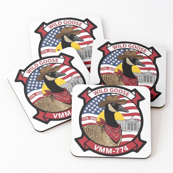 Item preview, US Marine Corps VMM-774 "Wild Goose" Squadron Patch designed and sold by CharlieDesings.