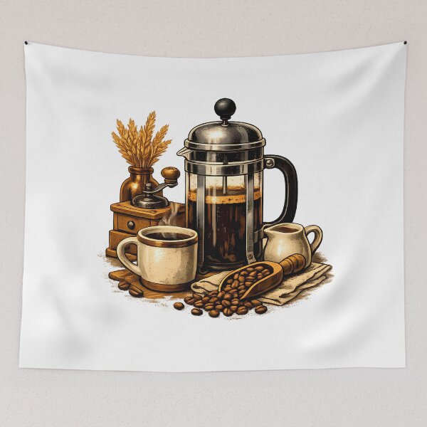 Item preview, Morning ritual of the French press designed and sold by Daily Quirk.