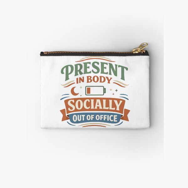 Item preview, Present in Body Socially Out of Office Funny Gift for Students, Professionals & Moms designed and sold by stylishdzign.