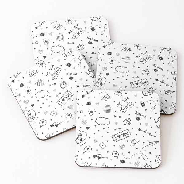 Item preview, Valentines Day Doodle Pattern designed and sold by IrynaAlex.