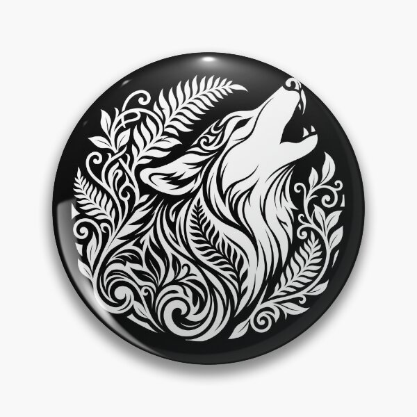 Item preview, Howling Wolf Botanical Silhouette Vector Illustration designed and sold by ZUMERI.