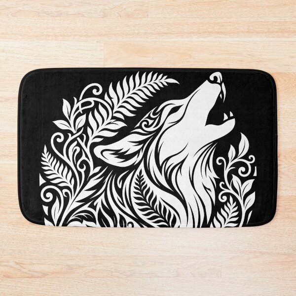 Item preview, Howling Wolf Botanical Silhouette Vector Illustration designed and sold by ZUMERI.