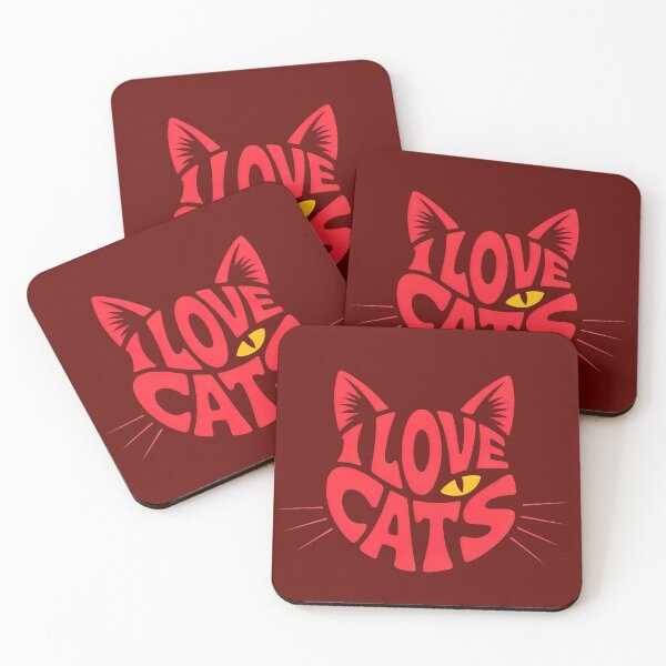 Item preview, I Love Cats - Retro Typography designed and sold by Velouria Universe.