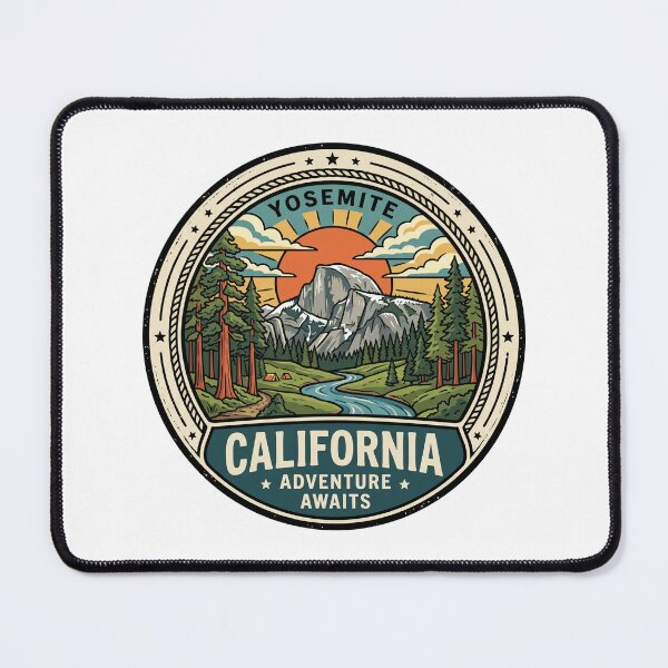 Item preview, Retro Yosemite California Adventure Awaits Camping Travel Graphic designed and sold by Paper Drip.