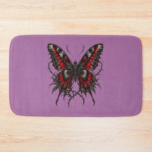 Item preview, Gothic Butterfly Drawing – Mystical Crimson Emperor Butterfly with Thorns designed and sold by Anyshca.