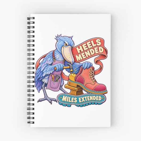 Item preview, Labor Day Shoebill Cobbler – Heels Mended Miles Extended Embroidery Design designed and sold by Jaani-T.