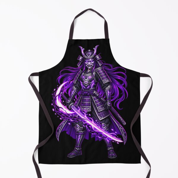 Item preview, Purple Shadow Oni Samurai – Japanese Demon Warrior with Glowing Energy Katana designed and sold by Srijan-studio.