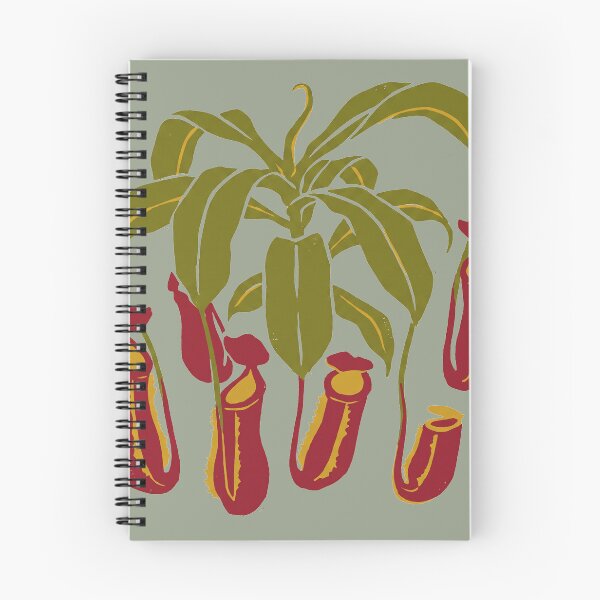Item preview, Pitcher Plant Carnivorous Botanical Linocut Block Print Art designed and sold by KiwiRider.