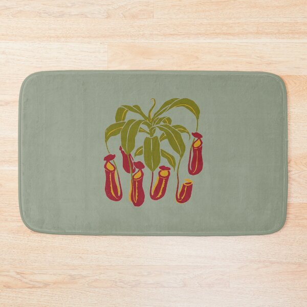 Item preview, Pitcher Plant Carnivorous Botanical Linocut Block Print Art designed and sold by KiwiRider.