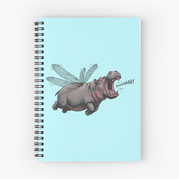 Item preview, Flying Hippo Roar - Funny Flying Hippopotamus designed and sold by chriswo-design.