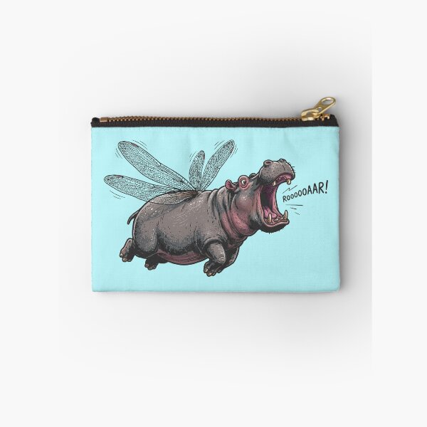 Item preview, Flying Hippo Roar - Funny Flying Hippopotamus designed and sold by chriswo-design.