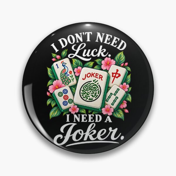Item preview, I Don’t Need Luck I Need a Joker Vintage Mahjong Tile Graphic designed and sold by CG Studio.