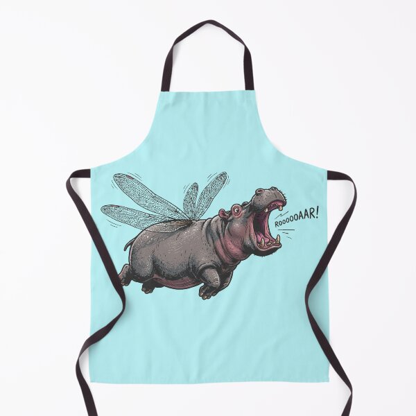 Item preview, Flying Hippo Roar - Funny Flying Hippopotamus designed and sold by chriswo-design.