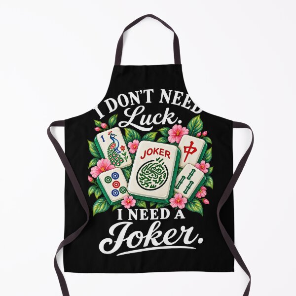 Item preview, I Don’t Need Luck I Need a Joker Vintage Mahjong Tile Graphic designed and sold by CG Studio.
