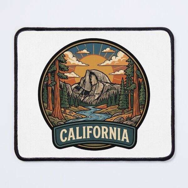 Item preview, Vintage California Yosemite National Park Half Dome Travel Badge designed and sold by Paper Drip.