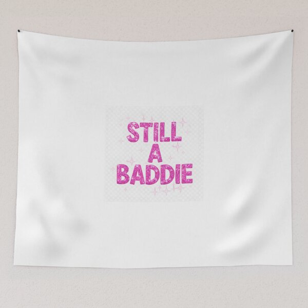 Item preview, still  a baddie pink glitter  quote  designed and sold by Bybushralab.