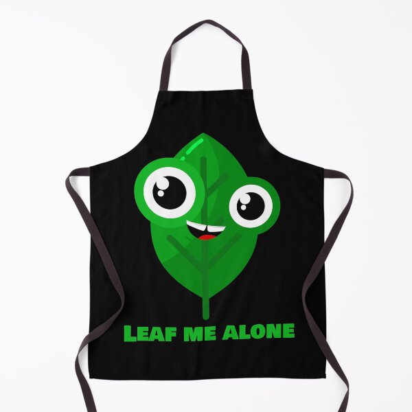 Item preview, Cute Funny Leaf Cartoon with "Leaf Me Alone" Pun Text designed and sold by chaaval.