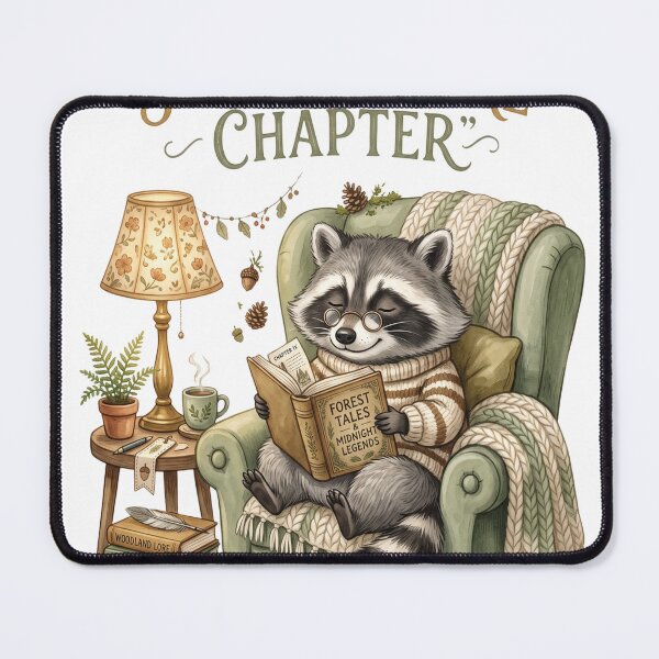 Item preview, Just One More Chapter – Cute Raccoon Bookworm designed and sold by abdlhakim taoufik.