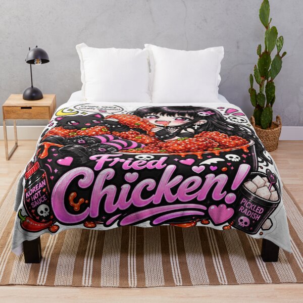Item preview, Goth Food Gremlin Loves Fried Chicken designed and sold by AnnekeJordaan.