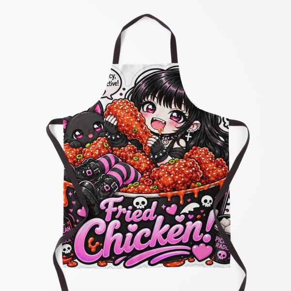 Item preview, Goth Food Gremlin Loves Fried Chicken designed and sold by AnnekeJordaan.