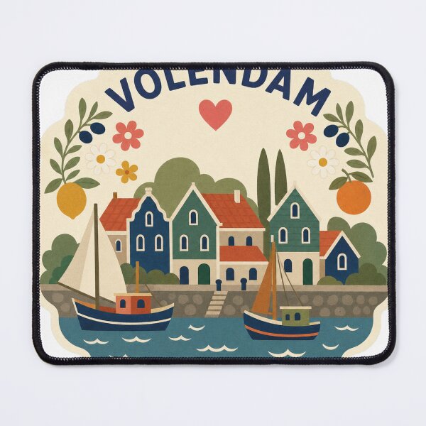 Item preview, Volendam Netherlands Travel Souvenir Modern Folk Art designed and sold by VisualArtsOasis.