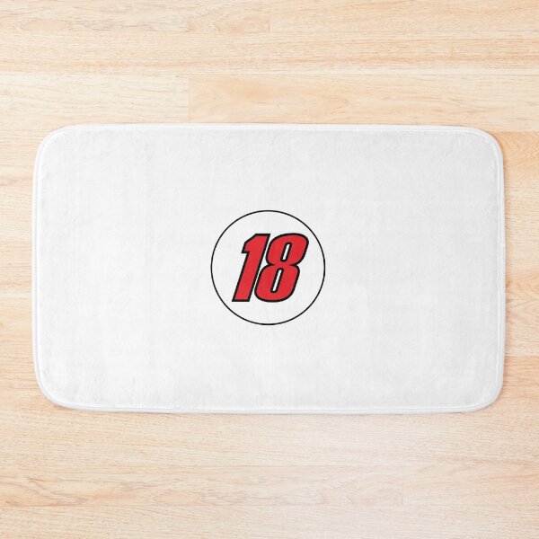 Item preview, Kyle Busch NASCAR Number Red with Black Trim White Circle Sticker #18  designed and sold by Rolographics1.