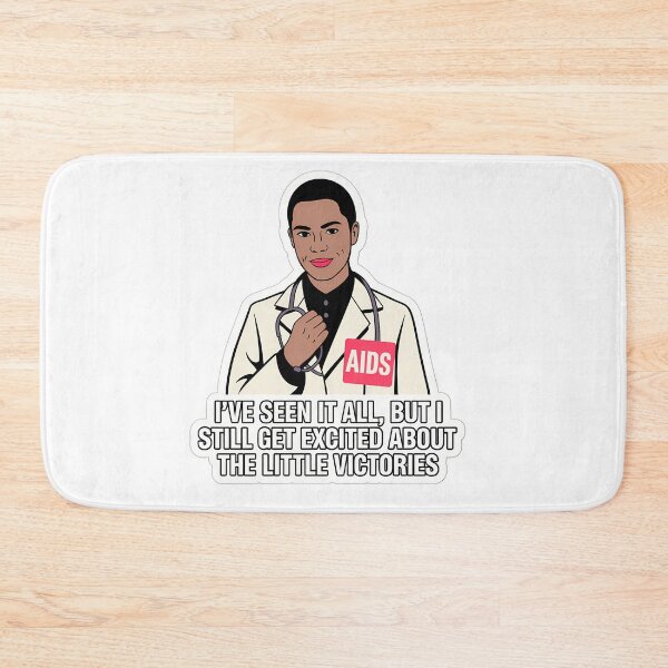 Item preview, Confident Healthcare Worker with AIDS Awareness Sticker designed and sold by NiftyWrx.