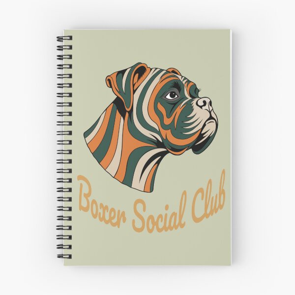 Item preview, Boxer Social Club Vintage Badge (orange lettering) designed and sold by Kinship-Pets.