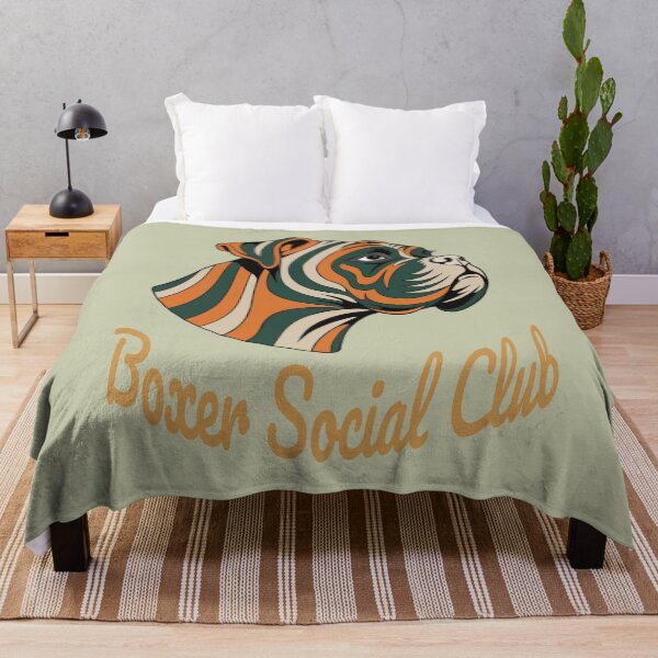 Item preview, Boxer Social Club Vintage Badge (orange lettering) designed and sold by Kinship-Pets.
