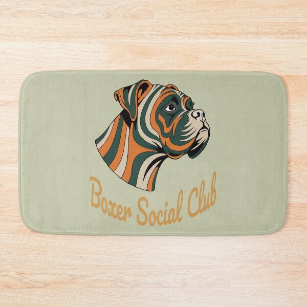 Item preview, Boxer Social Club Vintage Badge (orange lettering) designed and sold by Kinship-Pets.