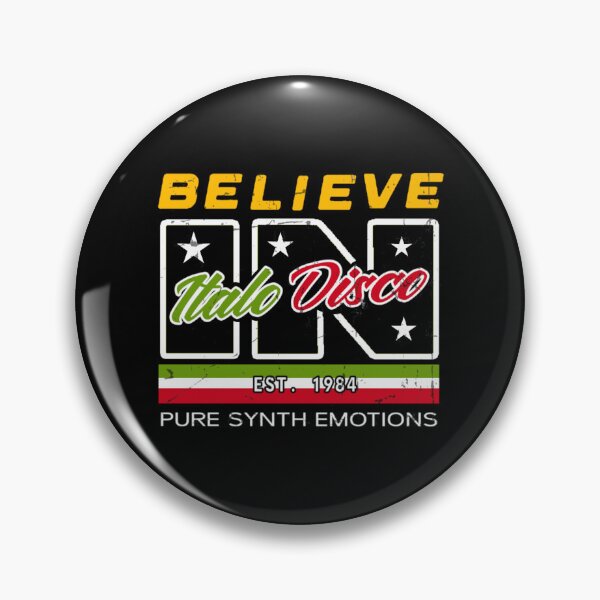 Item preview, Believe In Italo Disco| 80s Synth Pop | EST 1984 Italian Flag Retro Music  designed and sold by Graphroad.