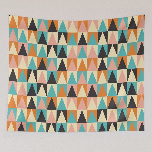 Item preview, Retro Geometric Triangle Pattern Mid Century Modern Abstract designed and sold by Volt Junkies.
