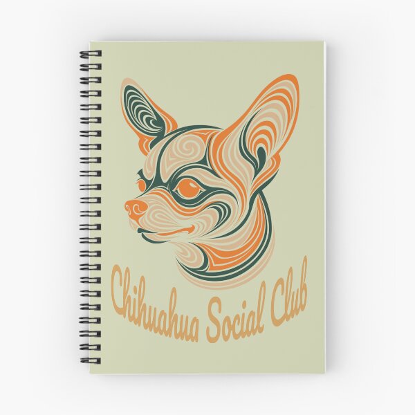 Item preview, Chihuahua Social Club Vintage Badge (orange lettering) designed and sold by Kinship-Pets.