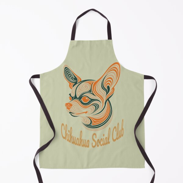 Item preview, Chihuahua Social Club Vintage Badge (orange lettering) designed and sold by Kinship-Pets.