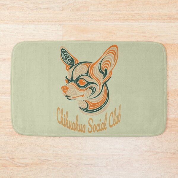 Item preview, Chihuahua Social Club Vintage Badge (orange lettering) designed and sold by Kinship-Pets.