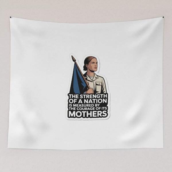 Item preview, Military Mom with Flag and Determination designed and sold by NiftyWrx.