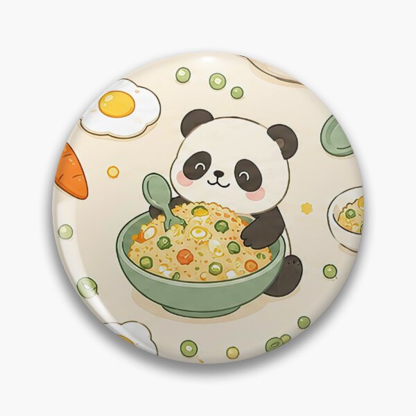 Item preview, Panda Egg Fried Rice Kawaii Pattern designed and sold by Soft Berry Studio.