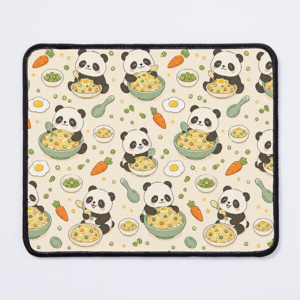 Item preview, Panda Egg Fried Rice Kawaii Pattern designed and sold by Soft Berry Studio.